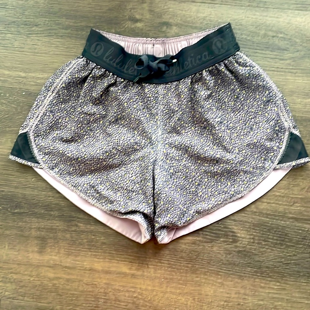 lululemon athletica Black and Gray Athletic Shorts for Performance